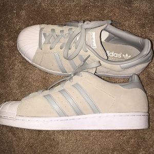 Grey Suede Adidas Superstars